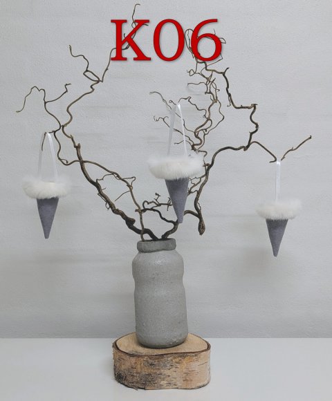 Kræmmerhus i grå filt Kræmmerhus i grå filt