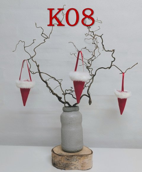 Kræmmerhus i rød filt Kræmmerhus i rød filt