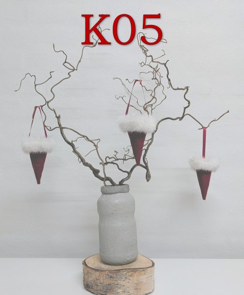 Kræmmerhus i bordeux rød filt Kræmmerhus i bordeux rød filt