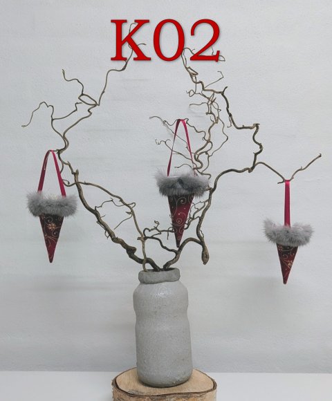 Kræmmerhus i bordeux rød stof Kræmmerhus i bordeux rød stof