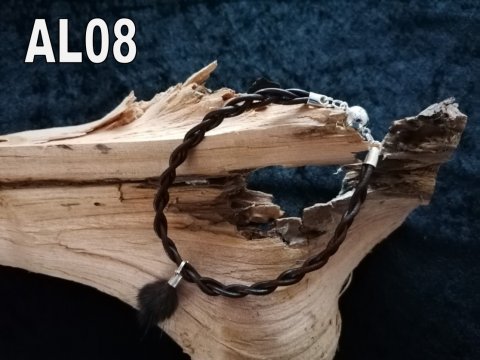 Armbånd i mørkebrun lædersnøre Armbånd i mørkebrun lædersnøre